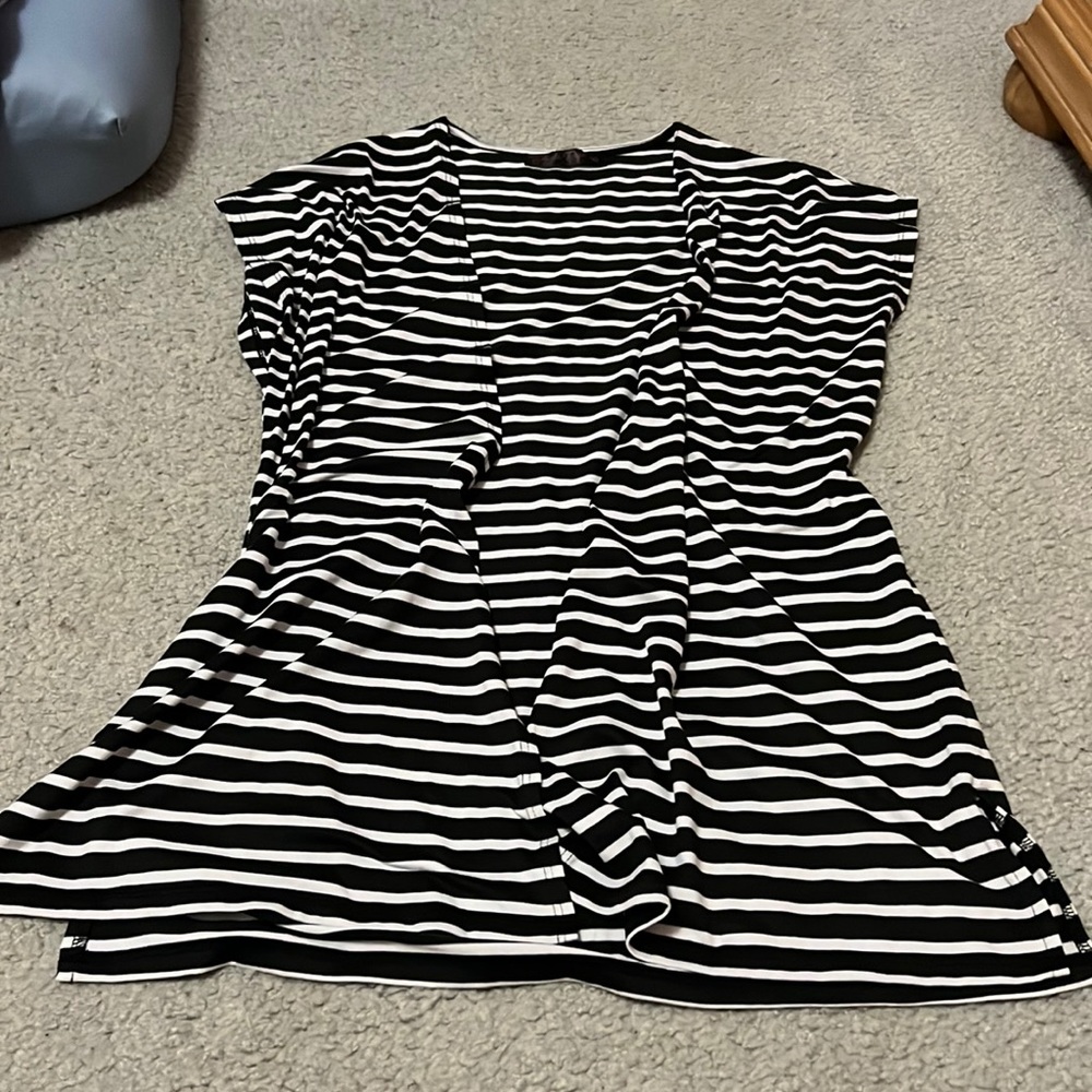 Sheila Rose black and white stripe vest  Medium